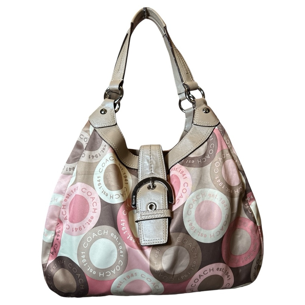 ❌SOLD❌Coach Snaphead Sateen Hobo Bag EUC - Picture 1 of 15